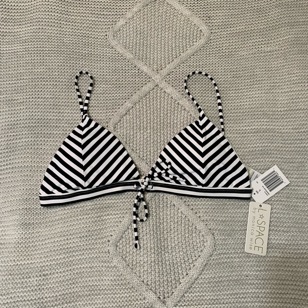L*Space Striped Bikini Top